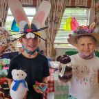 Troye-and-Faye-Chenik-grandchildren-of-Inyoni-Creek-resident-Yvonne-Chenik-won-a-prize-for-their-easter-bonnets.