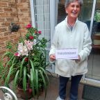 Inyoni Creek resident Pam Hadden with her daily calendar.