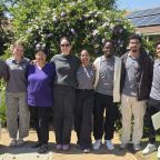 The Wits medical students with RSCC nursing services manager Leanie Bessinger.